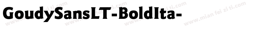 GoudySansLT-BoldIta字体转换