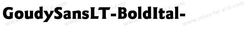 GoudySansLT-BoldItal字体转换