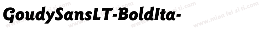 GoudySansLT-BoldIta字体转换