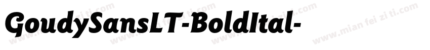 GoudySansLT-BoldItal字体转换