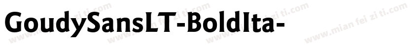 GoudySansLT-BoldIta字体转换