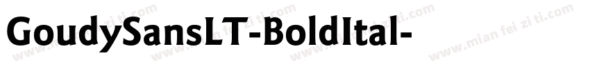 GoudySansLT-BoldItal字体转换
