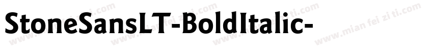 StoneSansLT-BoldItalic字体转换