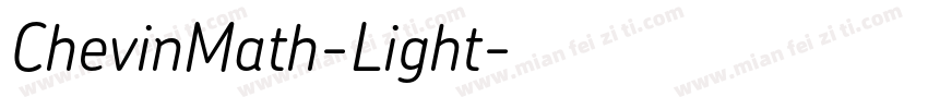 ChevinMath-Light字体转换