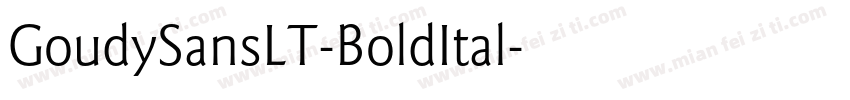 GoudySansLT-BoldItal字体转换