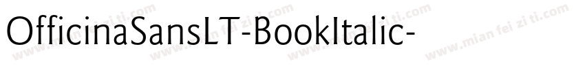 OfficinaSansLT-BookItalic字体转换