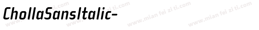 ChollaSansItalic字体转换