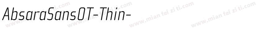 AbsaraSansOT-Thin字体转换