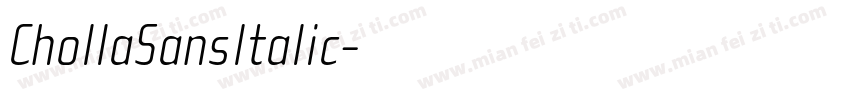 ChollaSansItalic字体转换