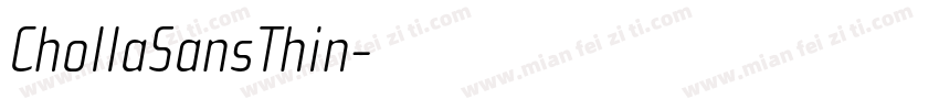 ChollaSansThin字体转换