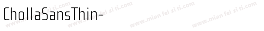 ChollaSansThin字体转换