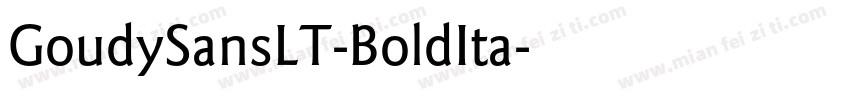 GoudySansLT-BoldIta字体转换
