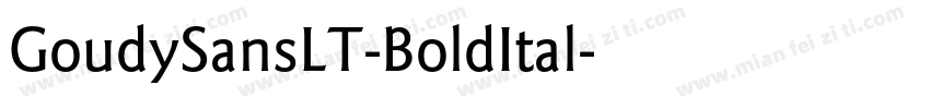 GoudySansLT-BoldItal字体转换