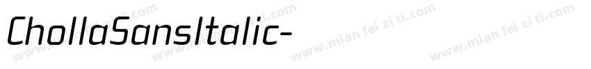 ChollaSansItalic字体转换