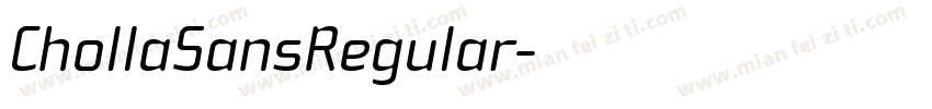 ChollaSansRegular字体转换