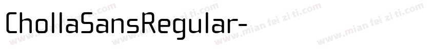 ChollaSansRegular字体转换