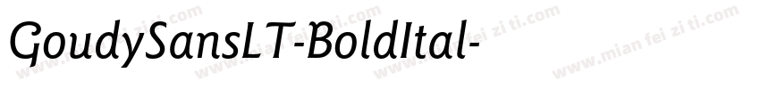 GoudySansLT-BoldItal字体转换