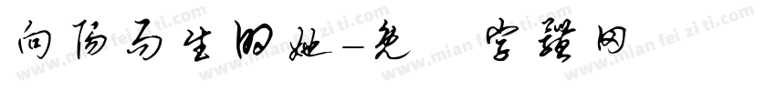 向阳而生的她字体转换