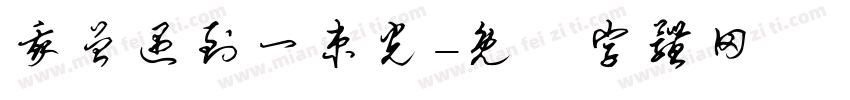 我曾遇到一束光字体转换