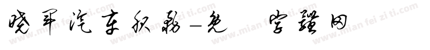 晓军汽车服务字体转换