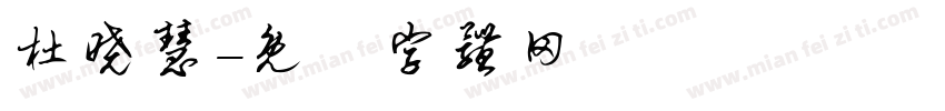 杜晓慧字体转换