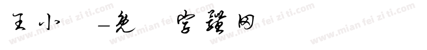 王小芬字体转换