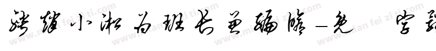 聘赵小淞为班长兼编修字体转换