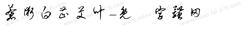 苍术白芷艾叶字体转换