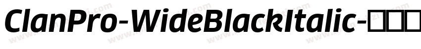 ClanPro-WideBlackItalic字体转换