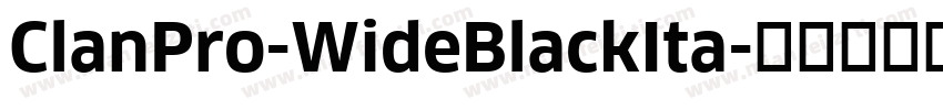 ClanPro-WideBlackIta字体转换