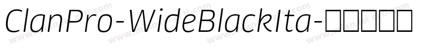ClanPro-WideBlackIta字体转换
