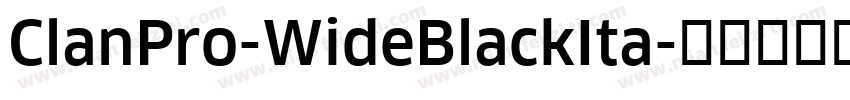 ClanPro-WideBlackIta字体转换