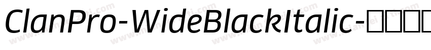 ClanPro-WideBlackItalic字体转换
