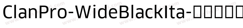 ClanPro-WideBlackIta字体转换