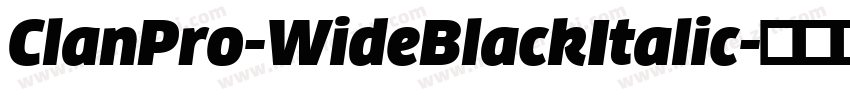 ClanPro-WideBlackItalic字体转换