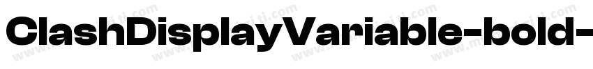 ClashDisplayVariable-bold字体转换