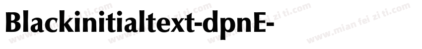 Blackinitialtext-dpnE字体转换