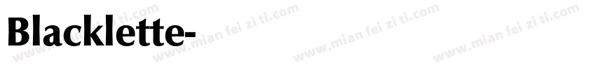 Blacklette字体转换