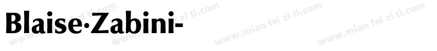 Blaise·Zabini字体转换