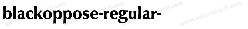 blackoppose-regular字体转换