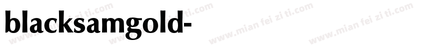 blacksamgold字体转换