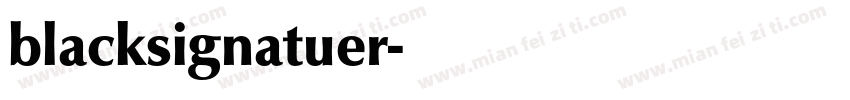 blacksignatuer字体转换