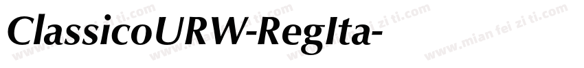 ClassicoURW-RegIta字体转换