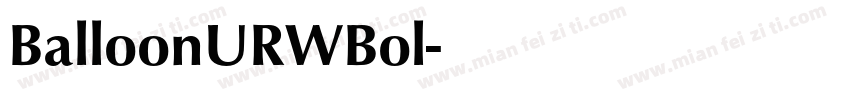 BalloonURWBol字体转换