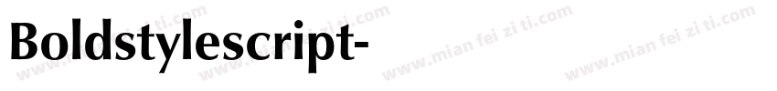 Boldstylescript字体转换