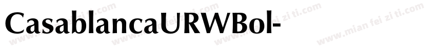 CasablancaURWBol字体转换