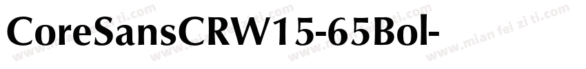 CoreSansCRW15-65Bol字体转换