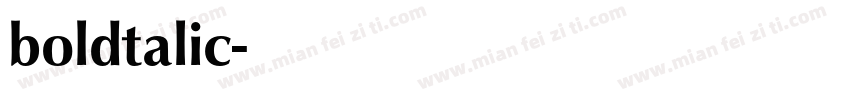 boldtalic字体转换