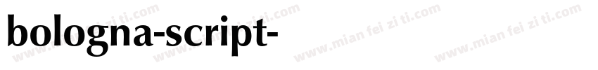 bologna-script字体转换