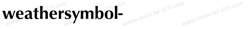 weathersymbol字体转换
